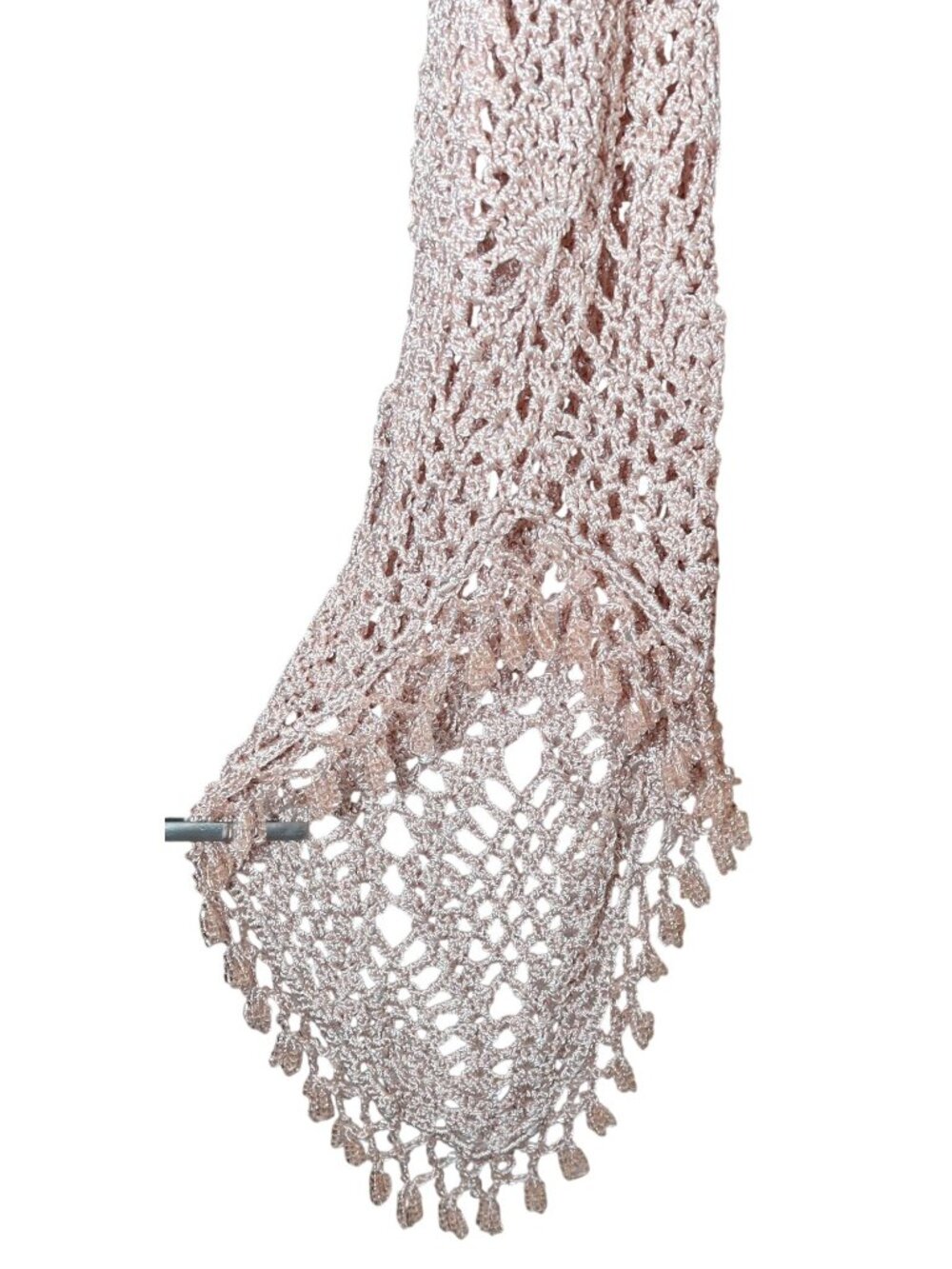 THE LIMITED Y2K Vintage Hand Crochet Sheer Top Size M Boho Festival Beach Fairy - Picture 6 of 7